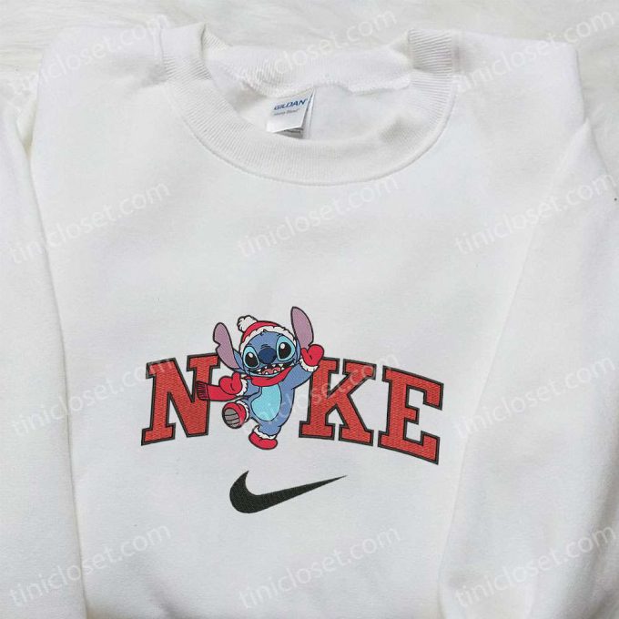 Shop Nike Christmas X Stitch Embroidered Sweatshirt &Amp; Shirt - B Gift For Men Women Gift Ideas For Christmas 4