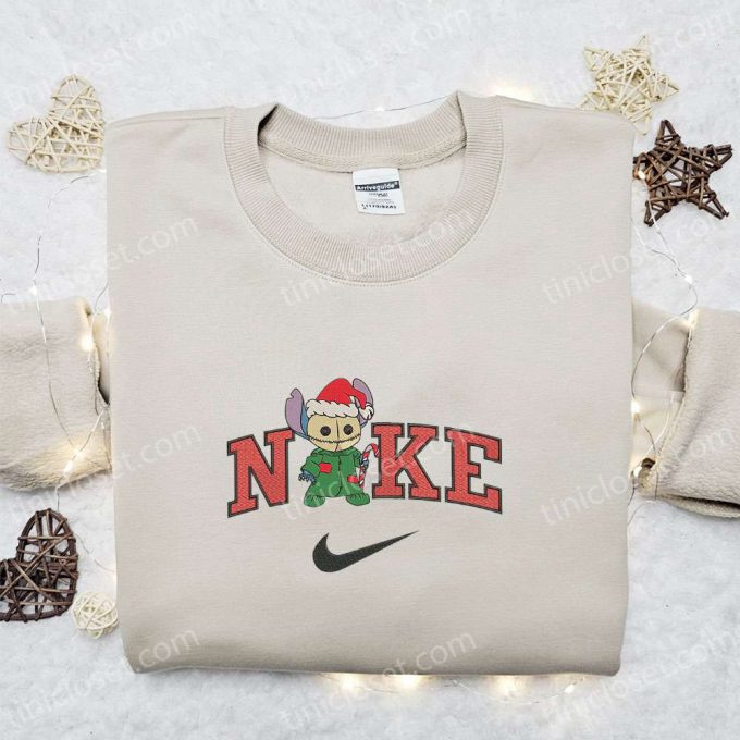 Nike Christmas X Stitch Sam Embroidered Sweatshirt: Movie Christmas Shirt B Gift For Men Women Gift Ideas 2