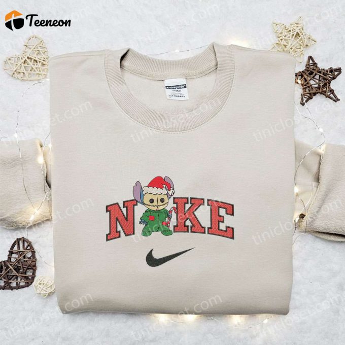 Nike Christmas X Stitch Sam Embroidered Sweatshirt: Movie Christmas Shirt B Gift For Men Women Gift Ideas 1