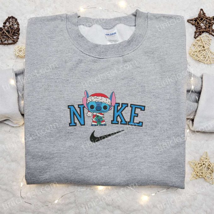 Nike Christmas X Stitch Santa &Amp; Scrump Sweatshirt: Movie Embroidered Shirt B Gift For Men Women Gift Ideas 2