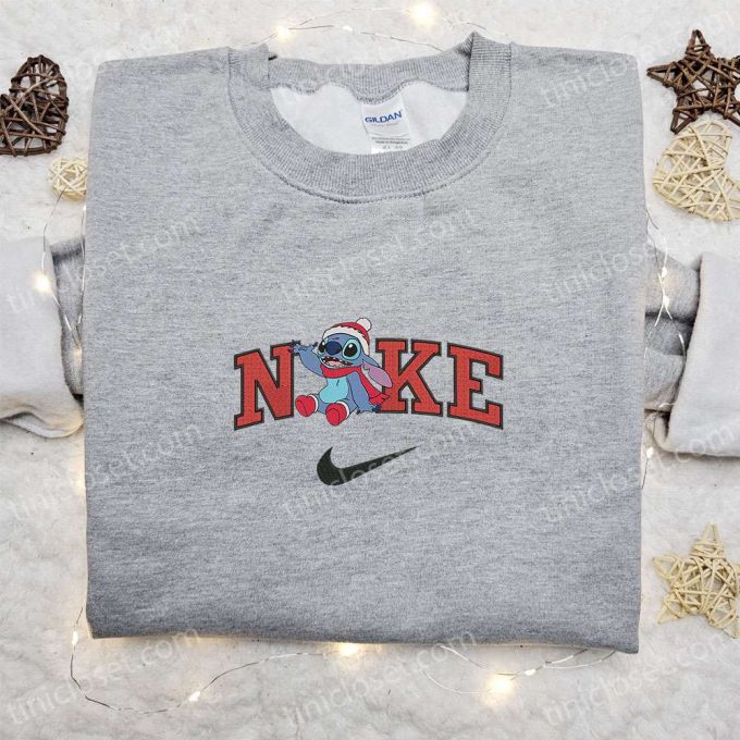 Nike Christmas X Stitch Sit Embroidered Sweatshirt - Movie Shirt For B Gift For Men Women Christmas Gift Ideas 4