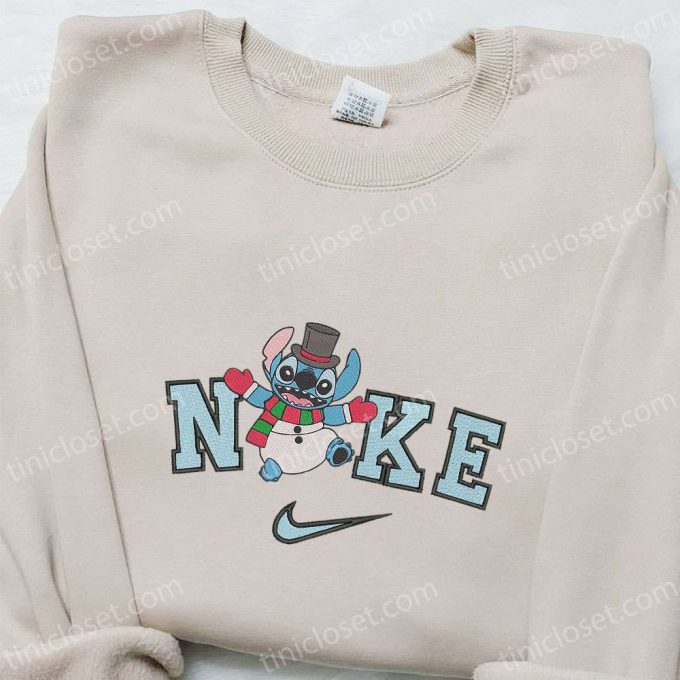 Nike Christmas X Stitch Snowman Embroidered Sweatshirt Walt Disney Characters Shirt - B Gift For Men Women Christmas Gift Ideas 2