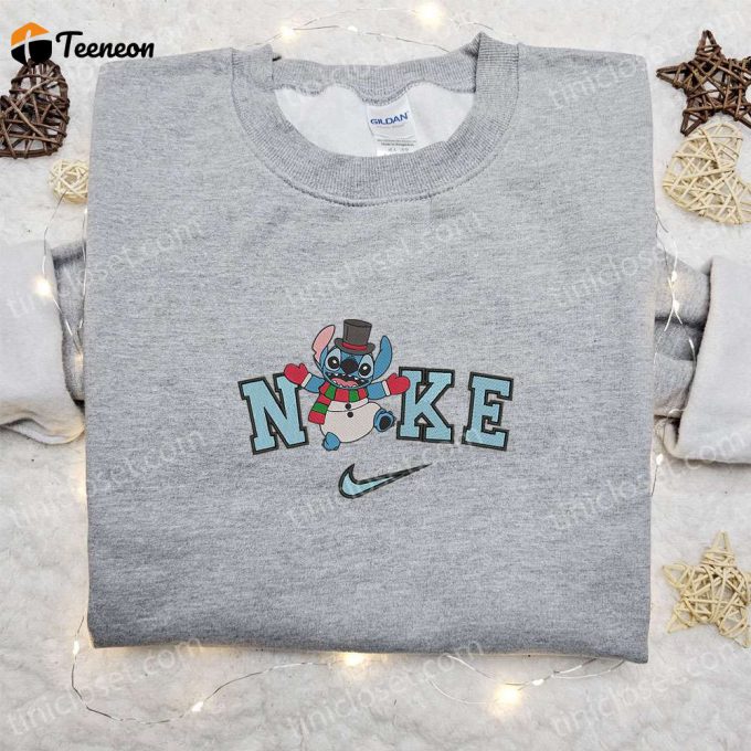 Nike Christmas X Stitch Snowman Embroidered Sweatshirt Walt Disney Characters Shirt - B Gift For Men Women Christmas Gift Ideas 1