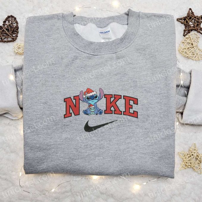 Nike Christmas X Stitch Xmas Hat &Amp; Scrump Sweatshirt: F Gift For Men Women Movie Embroidered Shirt B Gift For Men Women Gift Ideas 3