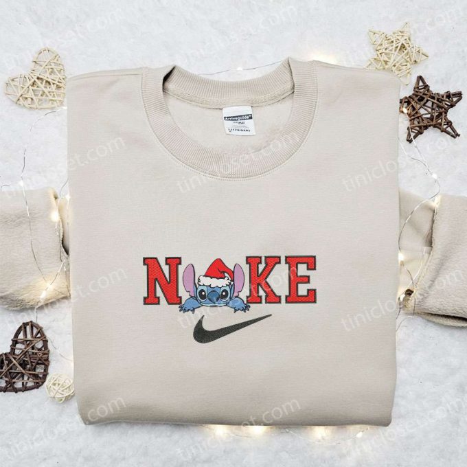 Nike Christmas X Stitch Xmas Hat Embroidered Sweatshirt &Amp; Movie Shirt: B Gift For Men Women Gift Ideas 2