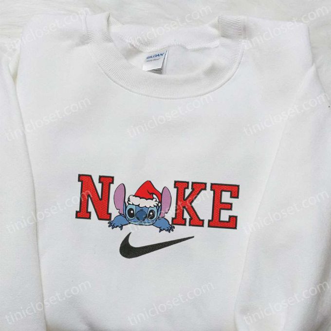 Nike Christmas X Stitch Xmas Hat Embroidered Sweatshirt &Amp; Movie Shirt: B Gift For Men Women Gift Ideas 3