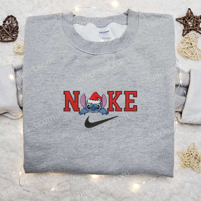 Nike Christmas X Stitch Xmas Hat Embroidered Sweatshirt &Amp; Movie Shirt: B Gift For Men Women Gift Ideas 4