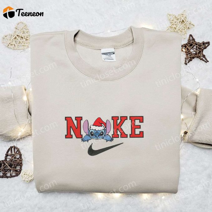 Nike Christmas X Stitch Xmas Hat Embroidered Sweatshirt &Amp;Amp; Movie Shirt: B Gift For Men Women Gift Ideas 1