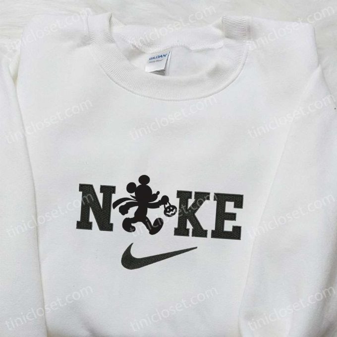 Nike Halloween X Black Mickey Mouse Embroidered Sweatshirt - Spooky Halloween Shirt B Gift For Men Women Gift Idea 4