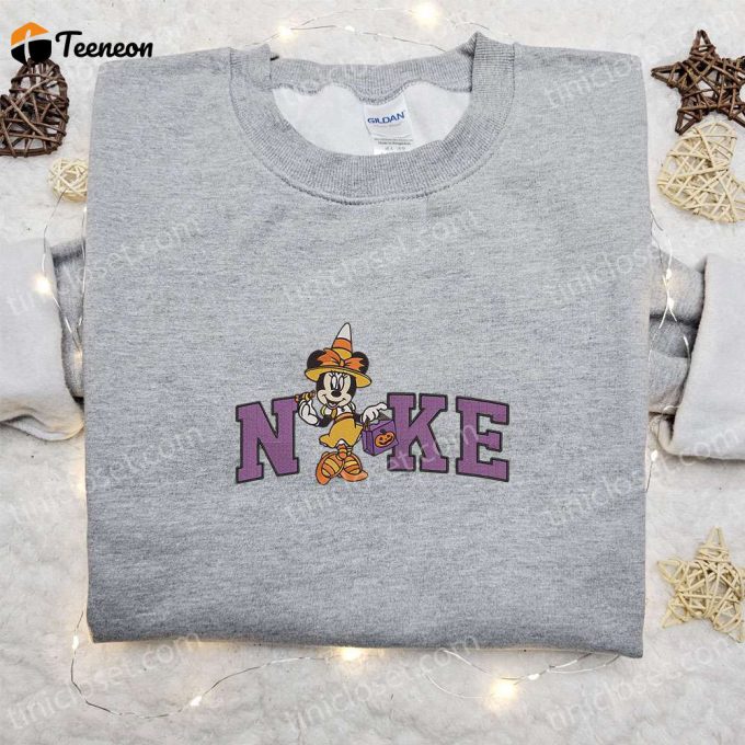 Nike Halloween X Elegant Minnie Mouse Embroidered Sweatshirt: Disney Characters Shirt For B Gift For Men Women Halloween Gift Ideas 1