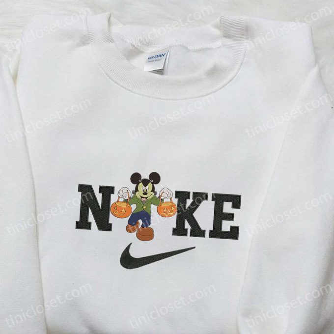 Spooky Nike Halloween X Mickey Frankenstein Sweatshirt - Walt Disney Characters Embroidered Shirt: B Gift For Men Women Halloween Gift Ideas 2