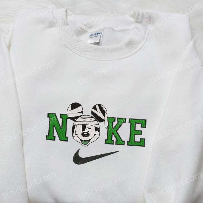 Nike Halloween X Mickey Mouse Head Mummy Sweatshirt - Disney Embroidered Shirt B Gift For Men Women Halloween Gift Ideas 4