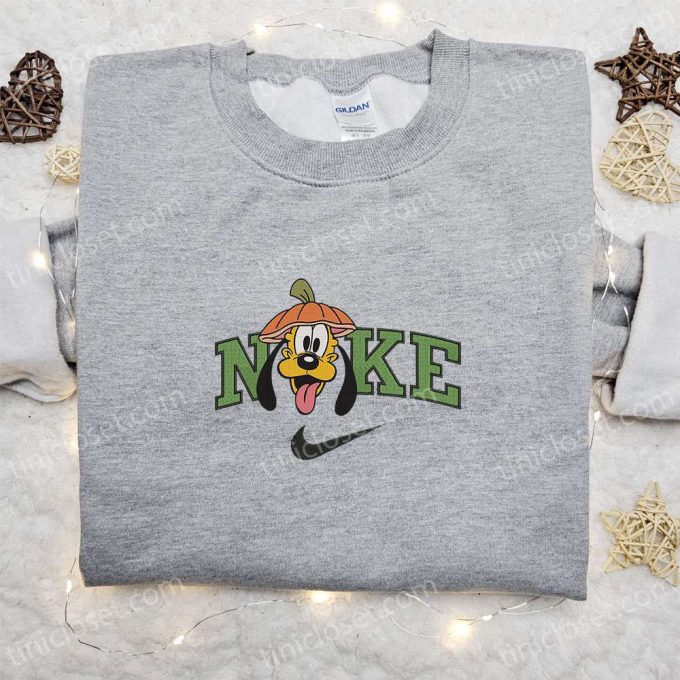 Nike Halloween X Pluto Pumpkin Hat Sweatshirt: Disney Characters Embroidered Shirt B Gift For Men Women Halloween Gift Ideas 2