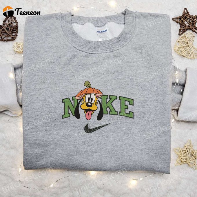 Nike Halloween X Pluto Pumpkin Hat Sweatshirt: Disney Characters Embroidered Shirt B Gift For Men Women Halloween Gift Ideas 1