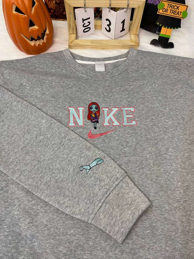 Spooky And Stylish: Nike Sally Halloween Embroidered Shirt - Perfect For Halloween Fun! 2