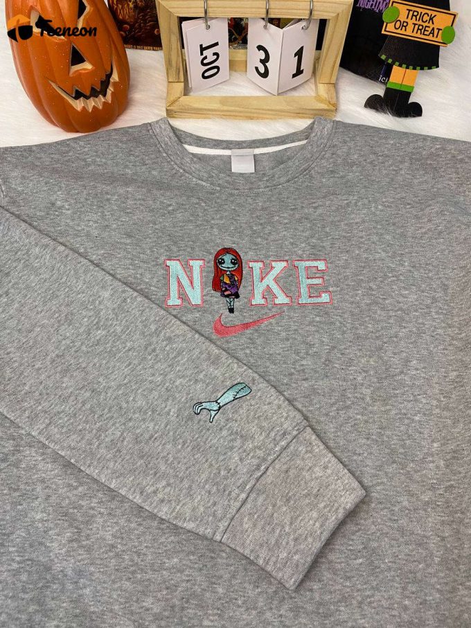 Spooky And Stylish: Nike Sally Halloween Embroidered Shirt - Perfect For Halloween Fun! 1