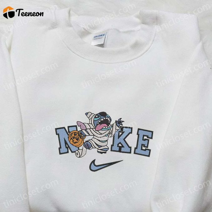 Spooky Style: Nike X Mummy Stitch T-Shirt Disney Halloween Hoodie &Amp;Amp; Nike Inspired Sweatshirt 1