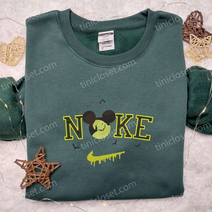 Nike X Oogie Boogie Mickey Head Embroidered Shirt: Disney Halloween T-Shirt &Amp; Inspired Sweatshirt 5