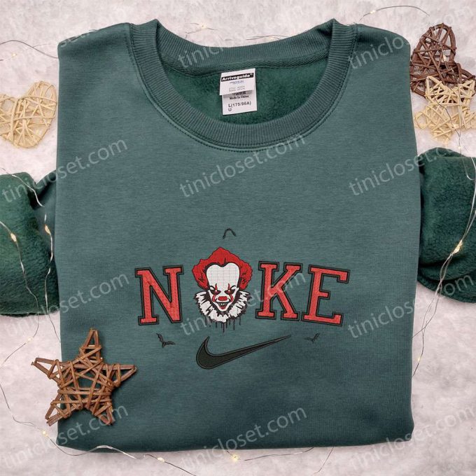 Nike X Pennywise Embroidered Shirt: It-Halloween Horror Film B Gift For Men Women Family Gift 3