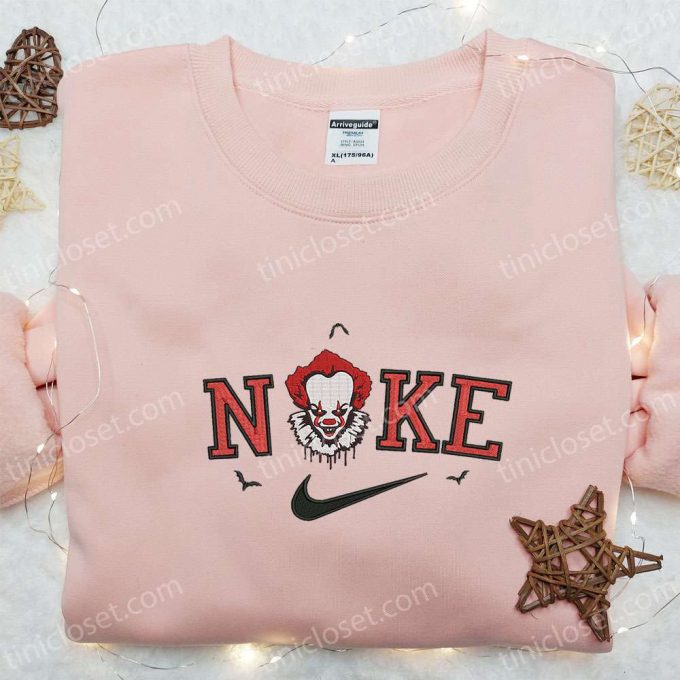 Nike X Pennywise Embroidered Shirt: It-Halloween Horror Film B Gift For Men Women Family Gift 4