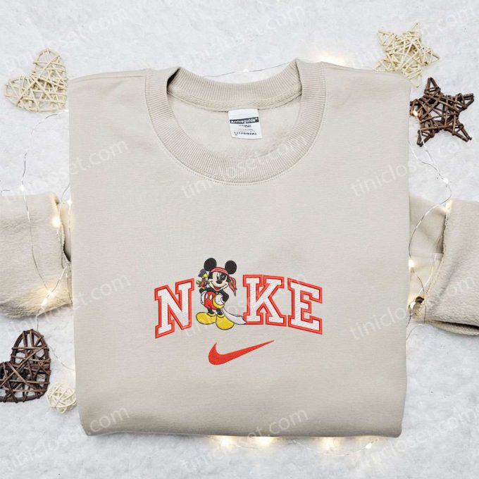 Nike X Pirate Cruise Mickey Embroidered T-Shirt: Disney Characters &Amp; Nike Inspired D Gift For Men Women 2