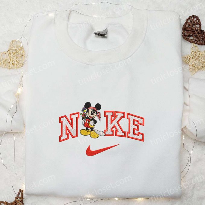 Nike X Pirate Cruise Mickey Embroidered T-Shirt: Disney Characters &Amp; Nike Inspired D Gift For Men Women 3