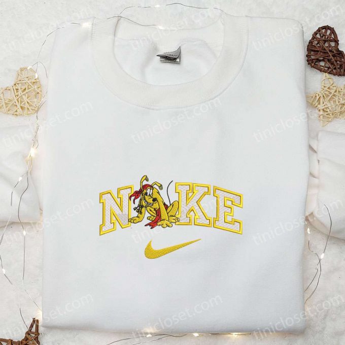 Disney Characters Embroidered T-Shirt Nike X Pirate Cruise Pluto Custom Nike Tee 3