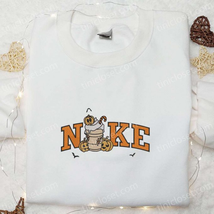 Nike X Pumpkin Halloween Latte Embroidered Shirt - Cute &Amp; Inspired Halloween Apparel 2