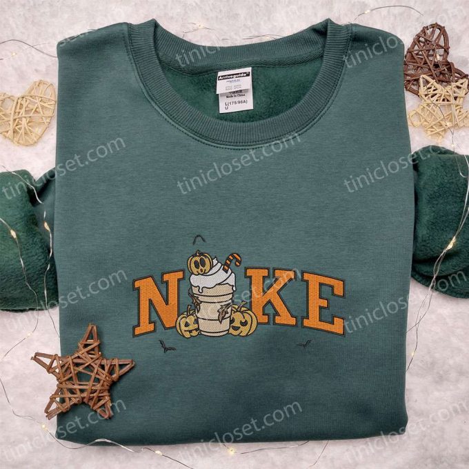 Nike X Pumpkin Halloween Latte Embroidered Shirt - Cute &Amp; Inspired Halloween Apparel 3