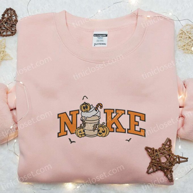 Nike X Pumpkin Halloween Latte Embroidered Shirt - Cute &Amp; Inspired Halloween Apparel 4