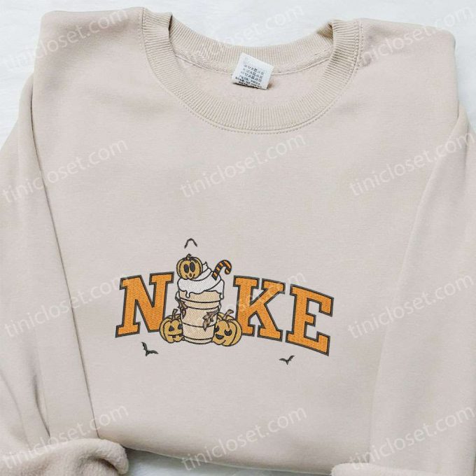 Nike X Pumpkin Halloween Latte Embroidered Shirt - Cute &Amp; Inspired Halloween Apparel 6