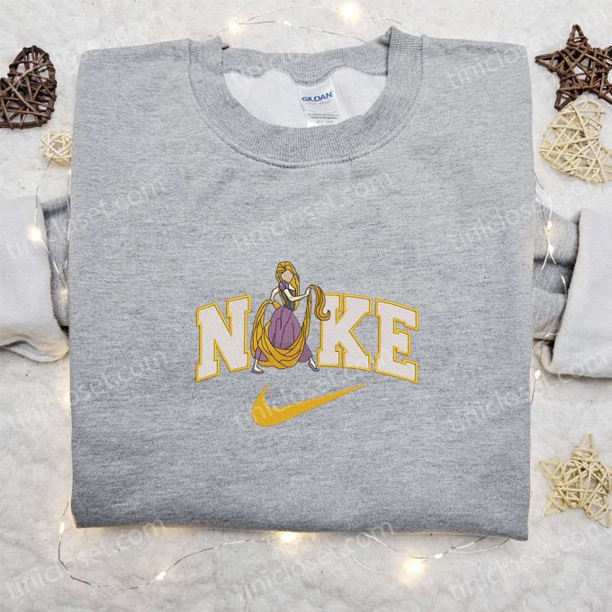 Nike X Rapunzel Embroidered Hoodie: Tangled Disney Inspired - Stylish Nike Hoodie With Intricate Embroidery 5