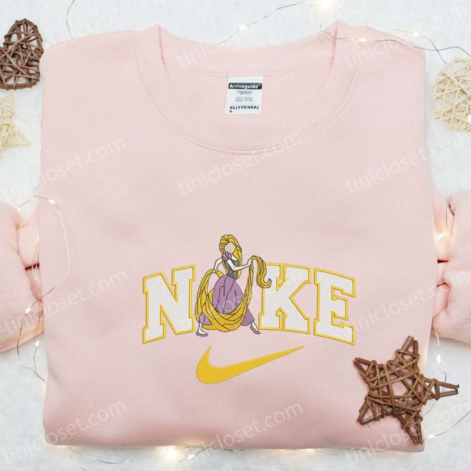 Nike X Rapunzel Embroidered Hoodie: Tangled Disney Inspired - Stylish Nike Hoodie With Intricate Embroidery 6