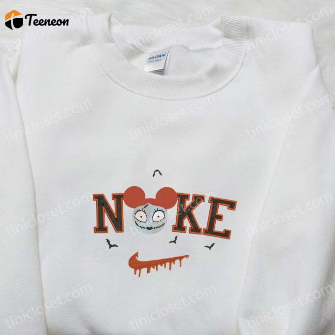 Nike X Sally Mickey Head Embroidered Shirt Nightmare Before Christmas Characters T-Shirt Nike Inspired Sweatshirt 1