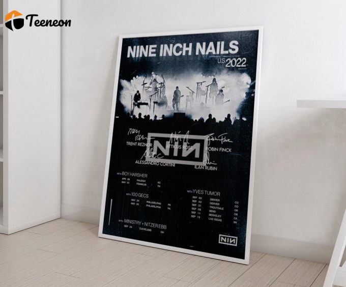 Nine Inch 90S Nails Tour Poster For Home Decor Gift, 2022 Live Concert Poster For Home Decor Gift 1