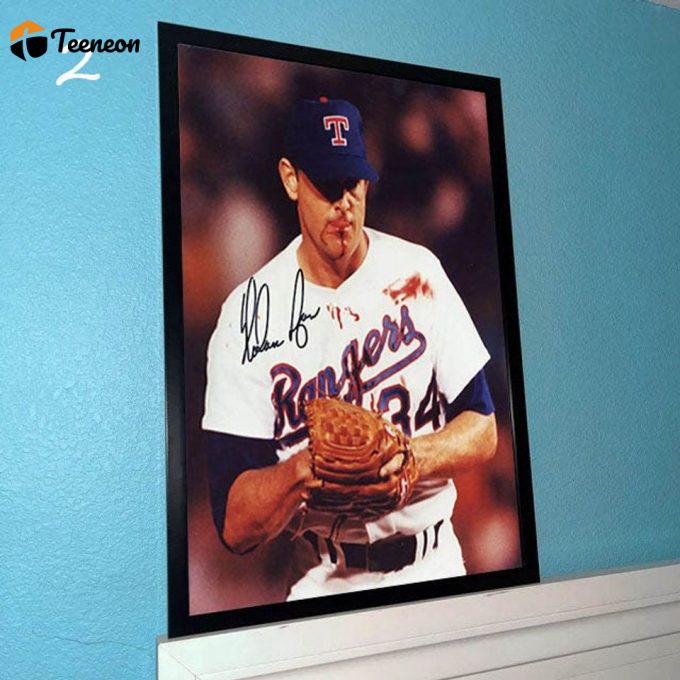 Nolan Ryan Bloody Face Poster For Home Decor Gift, Baseball Legends Poster For Home Decor Gift 1