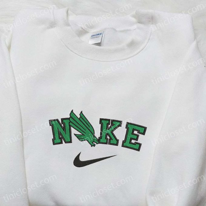 North Texas Mean Green X Nike Embroidered Shirt &Amp; Hoodie: Ncaa Sports Gear Perfect Gift Idea 2