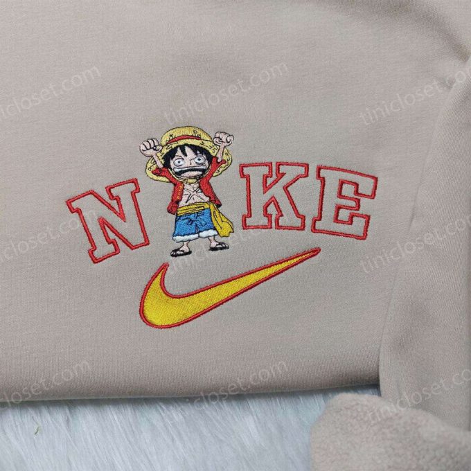 Exclusive One Piece Luffy Nike Shirt Anime Hoodie &Amp; Embroidered Sweatshirt - Perfect For Anime Fans 6