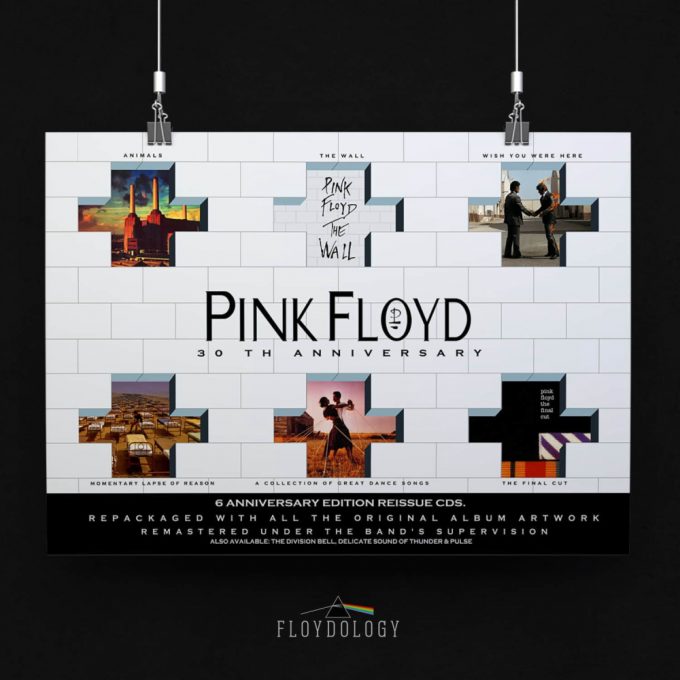 Pink Floyd 30Th Aniversary 6 Reissue Cds Poster For Home Decor Gift For Home Decor Gift 5