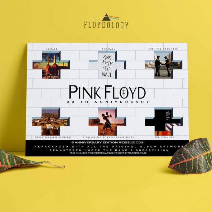 Pink Floyd 30Th Aniversary 6 Reissue Cds Poster For Home Decor Gift For Home Decor Gift 6