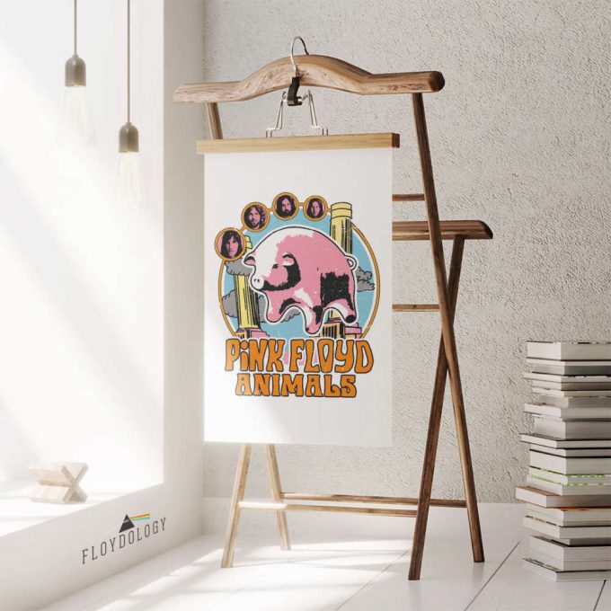 Pink Floyd Animals Pig Can Fly Album Cover Drawing Art Poster For Home Decor Gift For Home Decor Gift 3