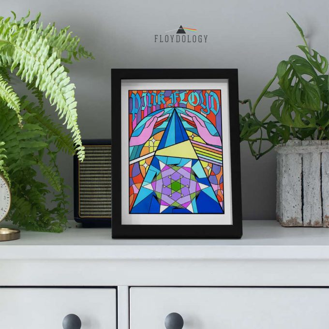 Pink Floyd Band Stained Glass Colorful Poster For Home Decor Gift For Home Decor Gift 2