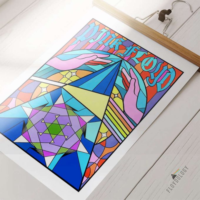 Pink Floyd Band Stained Glass Colorful Poster For Home Decor Gift For Home Decor Gift 5