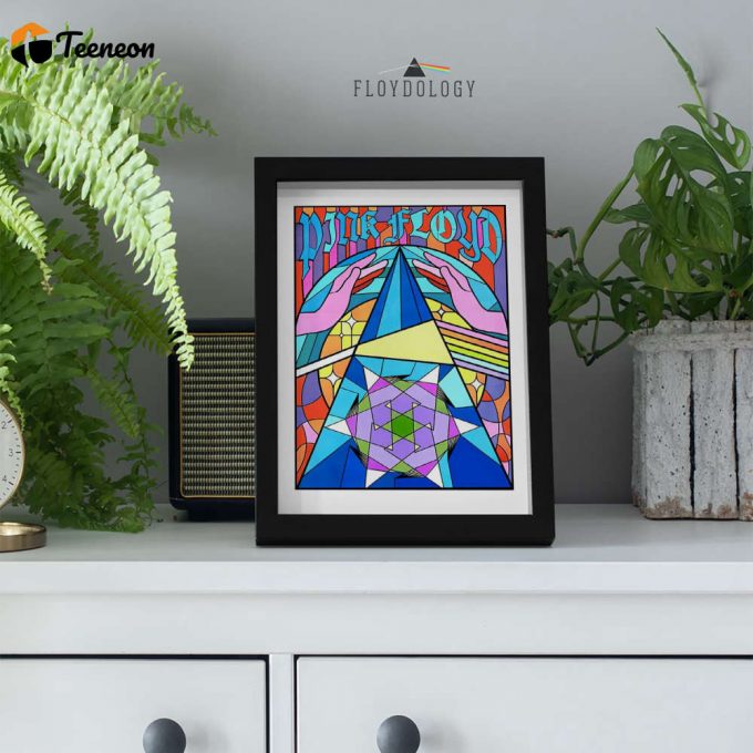 Pink Floyd Band Stained Glass Colorful Poster For Home Decor Gift For Home Decor Gift 1