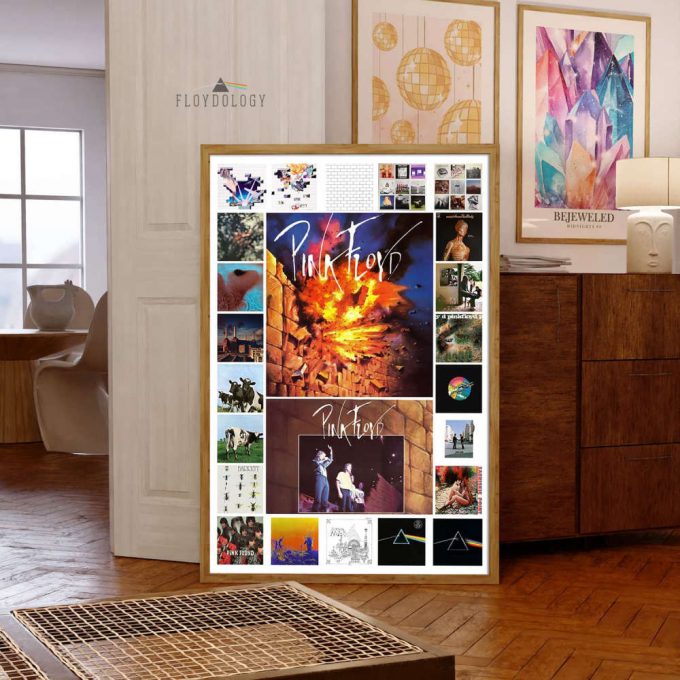 Pink Floyd Complete Discography Collage Original Poster For Home Decor Gift For Home Decor Gift 7