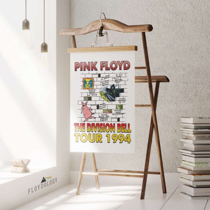 Pink Floyd Division Bell 1994 Tour Vintage Back Poster For Home Decor Gift For Home Decor Gift 4