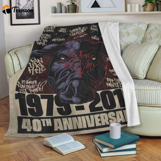 Pink Floyd Fleece Blanket – The Wall 40Th Anniversary Fan Poster For Home Decor Gift For Home Decor Gifts Premium 1