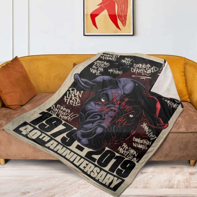 Pink Floyd Fleece Blanket – The Wall 40Th Anniversary Fan Poster For Home Decor Gift For Home Decor Gifts Premium 2