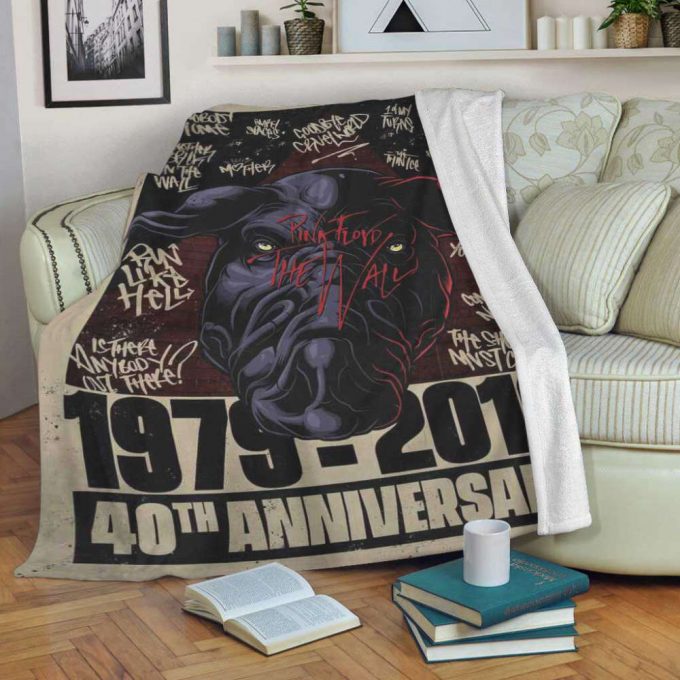 Pink Floyd Fleece Blanket – The Wall 40Th Anniversary Fan Poster For Home Decor Gift For Home Decor Gifts Premium 4