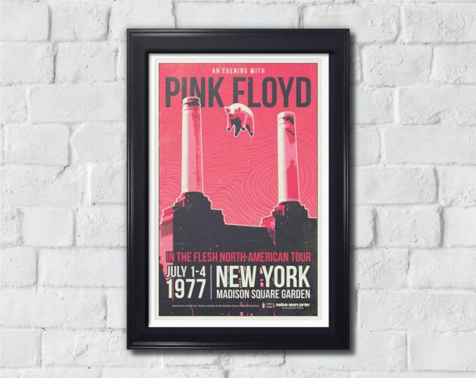 Pink Floyd In The Flesh North American Tour Poster For Home Decor Gift For Home Decor Gift Canvas 2